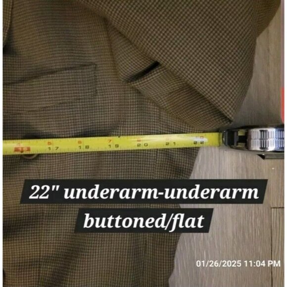 Bachrach Double Breasted Suit Jacket Vintage 42R Beige Wool Blazer Canada - Picture 8 of 9